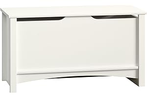 Sauder Shoal Creek Storage Chest, Toy Storage Chest for Living Room, Storage Trunk, in Soft White