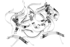 HOMOBABE 50pcs Aluminum Alloy Metal Spring Clips Picture Framing Tools with Backing Plates for Secure Frame