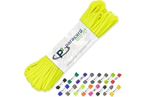 Paracord Planet 100' Hanks Parachute 550 Cord Type III 7 Strand Paracord Top 40 Most Popular Colors