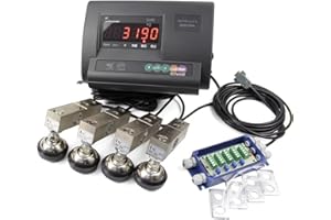 LIECARYAM Livestock Scales for Pigs, 5000Lbs Livestock Scale Kit Animal Floor Scales High Precision Indicator Load Cell Scale Floor Scale Kit with Junction Box Animal Scale Kit for Cattle Pigs Sheep