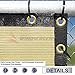 Windscreen4less Privacy Fence Screen Heavy Duty Windscreen Fencing Mesh Fabric Shade Net Cover with Brass Grommtes for Outdoor Wall Garden Yard Pool Deck, 6'x50' Beige