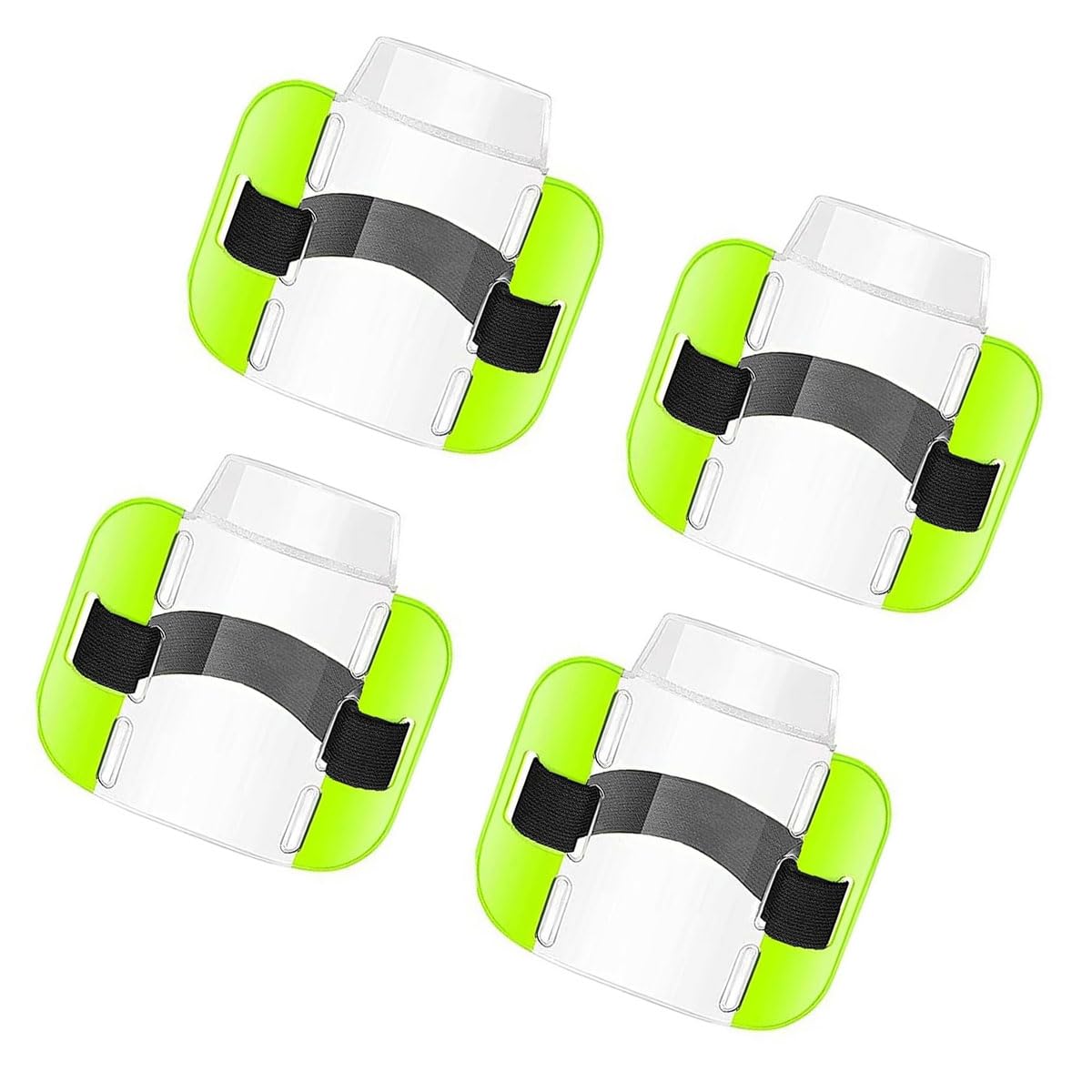 Alnicov 4PCS Armband Badge Holder Adjustable Strap High Visibility Arm Badge Holder Security Armband for Emergency Rescue