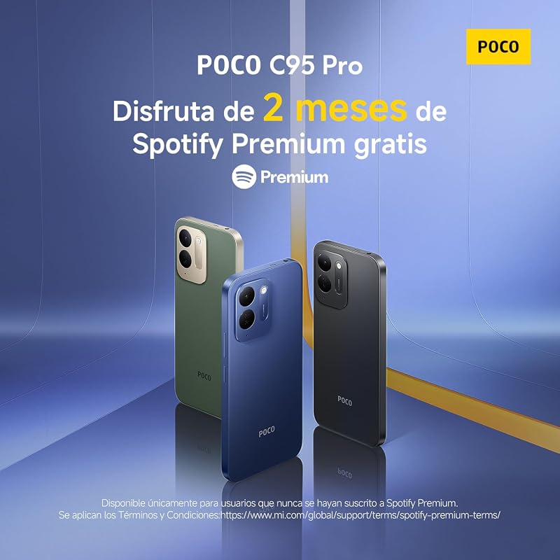 POCO C95 Pro, smartphone de 8+256 GB, preto, 7500 mAh e carregamento de 45 W