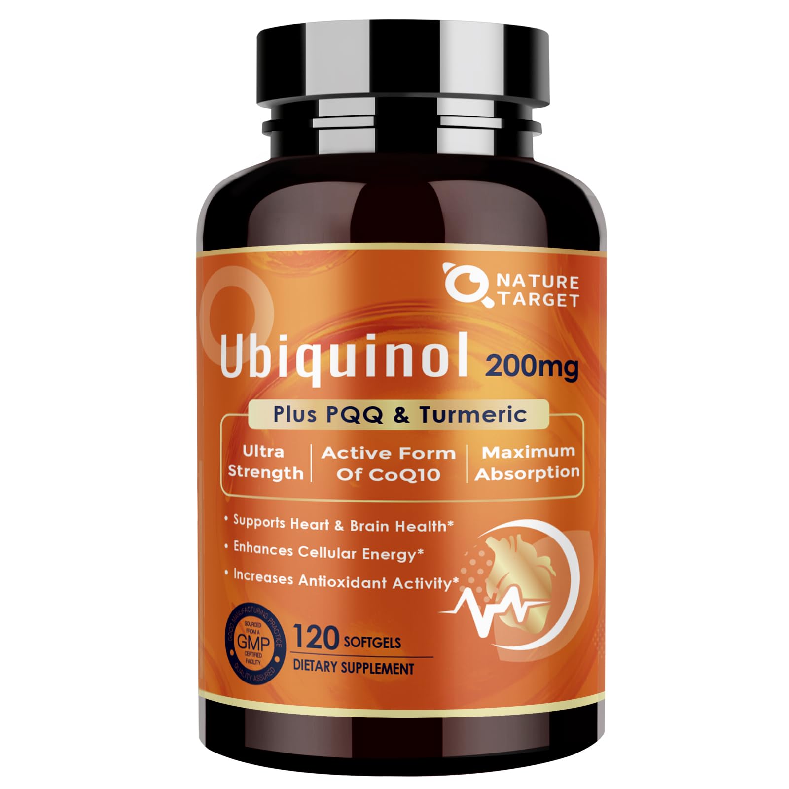 Ubiquinol 200 mg Plus PQQ & Turmeric