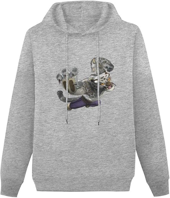 Movie Kung Fu Panda Snow Leopard Tai Lung Tai Chi Printed Sweater Gray