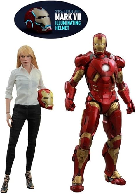 Amazon ムービー マスターピース アイアンマン３ １ ６スケールフィギュア ペッパー ポッツ アイアンマン マーク９ ボーナスアクセサリー付き トイサピエンス限定 フィギュア ドール 通販