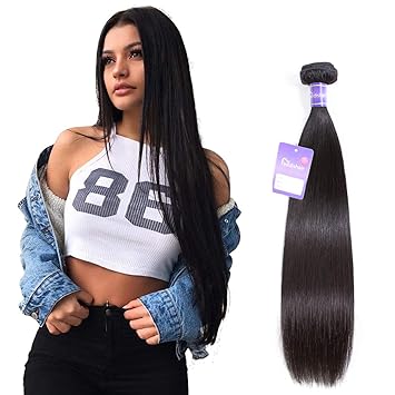 Amazon Com Faddishair Straight Hair One Bundle 10 Inch Brazilian