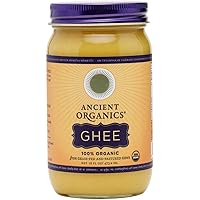 Ancient Organics Ghee, Organic Grass Fed Ghee Butter – Gluten Free Ghee, Clarified Butter, Vitamins & Omegas, Lactose…