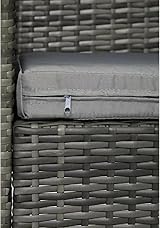 EVRE Grey Rattan Garden Set 4 Seater Coffee Table Cushions view 4