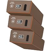 Rechargeable Battery 3 Pack Compatible with Moultrie Edge Trail Cameras, Digital Display, USB-C 20WPD Fast Charging, Solar Panel Compatible Replacement Power Pack for Edge, Edge Pro, Edge 2, Edge 3