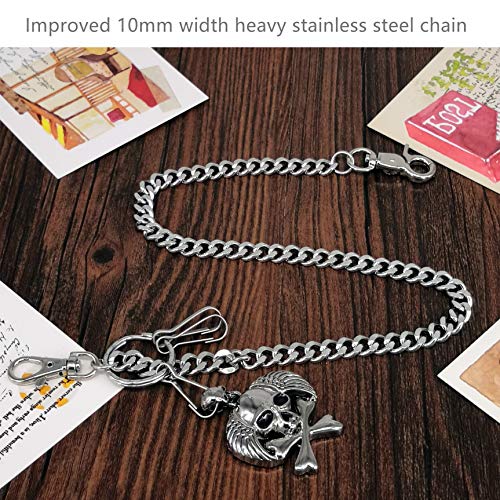 ABC-STORY-Wallet-for-Men-Women-with-Chain-Trucker-Biker-Wallet-Genuine-Leather-Bifold