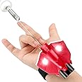 OUMYQ Web Shooters Bracers- Superhero Launcher with Magnetic Sensor Light,Can Grab Small Objects (Red)