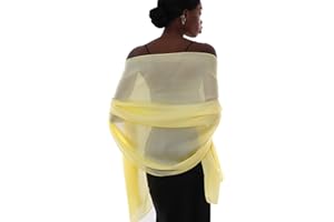 RUI VTRON Womens Scarf Pashmina Shawls and Wraps for Evening Dresses Like Chiffon Silk Scarf for Bridal Wedding