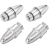uxcell 4PCS RC Airplane Spinners Propeller Adapter Saver for Shaft Brushless Motor (3mm Aperture and 5mm Output Axle)