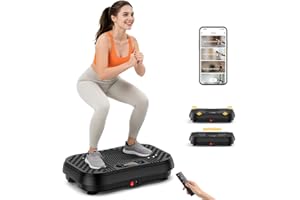 Vibration Plate Exercise Machine with APP, 3D Dual Motor Vibration Plate 199 Adjustable Speed, Vibrating Plate Automatic Mode