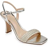 Jewel Badgley Mischka Heddia Woven Vamp Sandals