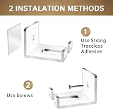 NiHome 8pk Clear Acrylic Wall Mount Hat Holder Cowboy Baseball Cap Organizer view 3