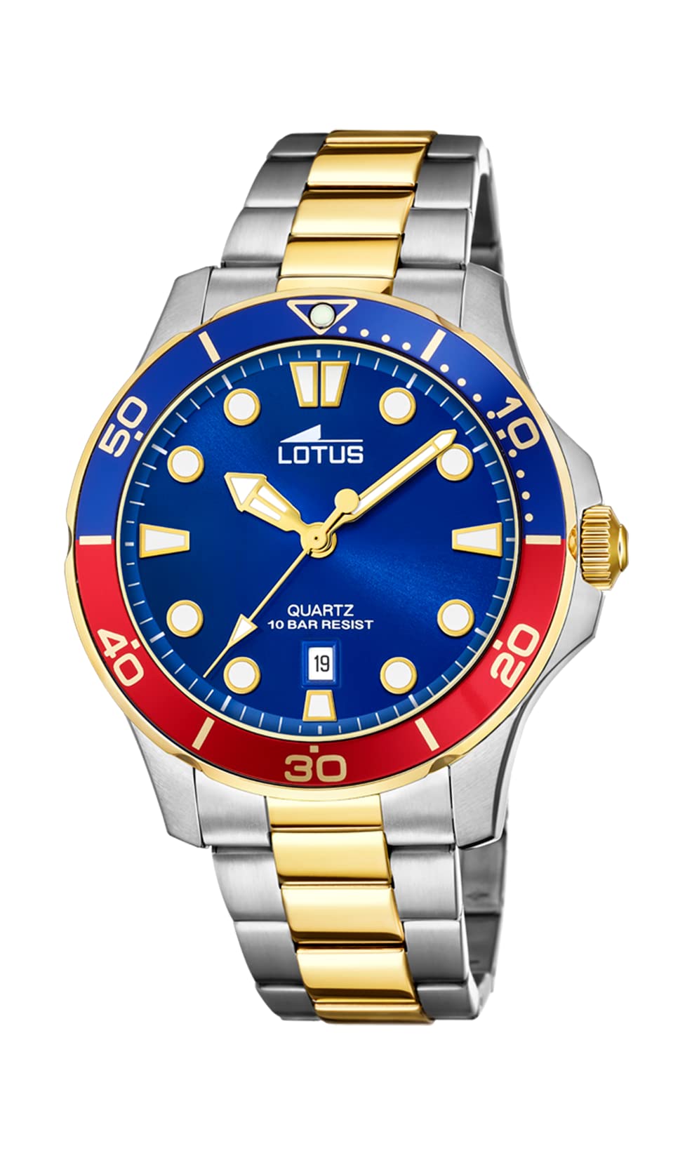 Lotus 18760/4 Mens Gold PVD-Plated Watch with Steel Bracelet