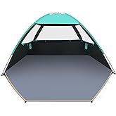 Gorich Beach Tent Sun Shelter for 3/4-5/6-7/8-10 Person with UPF 50+ UV Protection, Lightweight & Easy Setup Beach Shade Canopy, Portable Beach Shade Tent Beach Cabana