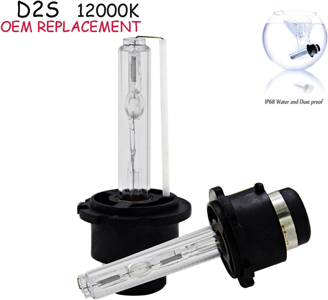 2pc OEM Onyx HID Xenon PAIR D2S D2C for Osram or Philips Headlight Bulbs - 12000K