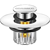 coamanug Bathtub Stopper | Shower Drain Hair Catcher, Pop-up Tub Stopper with Strainer | Bathroom Drain Plug | Drain Protector for 1-1/2 to 1-3/4"" Bath Drain Hole