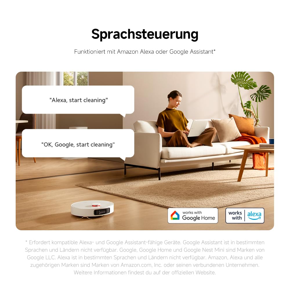 Xiaomi Robot Vacuum X20+ Saugroboter mit Absaugstation und 4L/4L Frisch- & Altwassertank - 2 rotierende, Auto-Trocknung Wischmops, Bis 280m² wischen, 6000Pa Saugkraft, LDS-Navigation, Alle Bodentypen