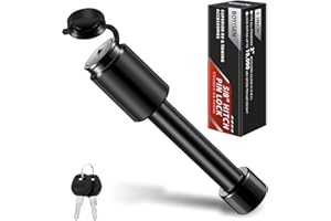 BOYISEN Trailer Hitch Pin Lock - 2" Locking Receiver Hitch Pin for Class III/IV Hitches with 5/8" Pin, Receiver Hitch Locking Pin with 2 Keys, Easy to Install, Weatherproof Anti-Theft (Pack of 1)