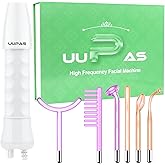 High Frequency Facial Wand - UUPAS Portable High Frequency Facial Machine with 6 Pcs Different Tubes(Orange & Purple)