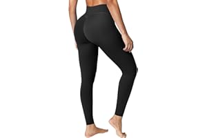 GENERIC BRXL No Front Seam Leggings for Women High Waist Tummy Control Yoga Pants with Pockets for Workout Gym Running 25"