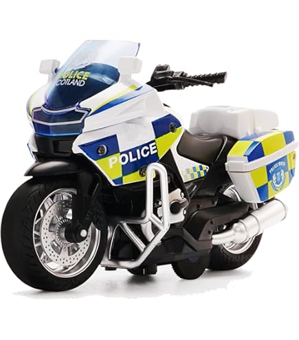 Dickie Toys Moto De Police Avec Figurine Et Sirène - Jouet Moto Lumineuse 17cm Dès 3 Ans