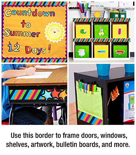 Carson-Dellosa Colorful Stripes Border (108217) - Thumbnail 2