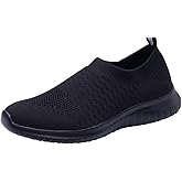 TIOSEBON Men's Slip On Walking Shoes Knit Mesh Tennis Sneaker