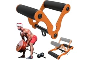 veimia V Bar T-Bar Row Landmine Handle Attachment for Barbell Bars, Solid Mine Double D Row Handle Grips with Non-Slip Rubber Grips, T-Row Attachment for Olympic Strength Training Bars