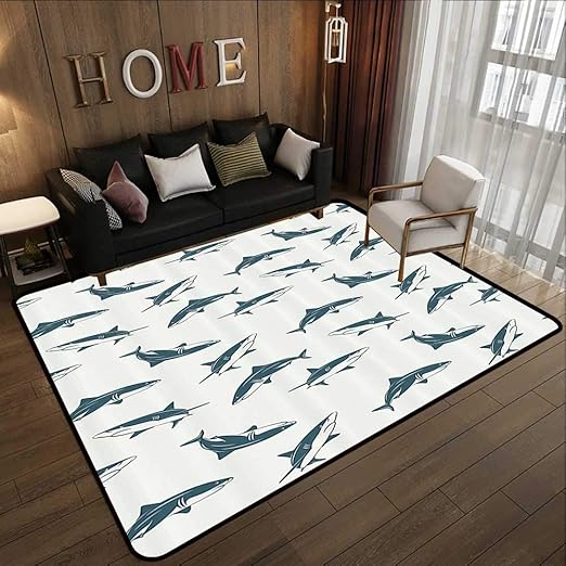 Amazon Com Contemporary Synthetic Rug Fish Sea Animals