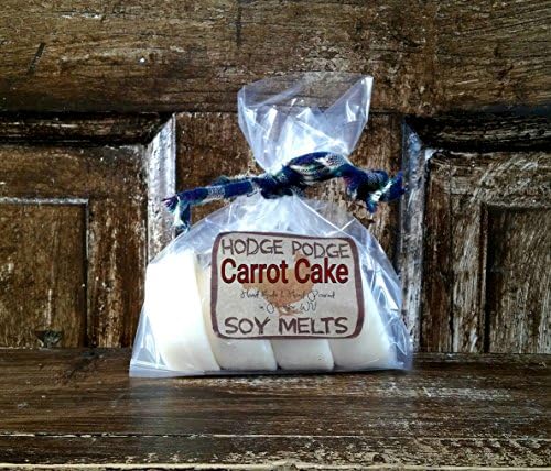Carrot Cake Scented Soy Wax Melts Tarts Hand Poured Bakery Candle Set of 4 Handmade