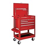 30 Inch 5 Drawer 704 Lb. Capacity Glossy Red Tool