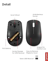 Lenovo 530 Wireless Mouse – Full Size Computer