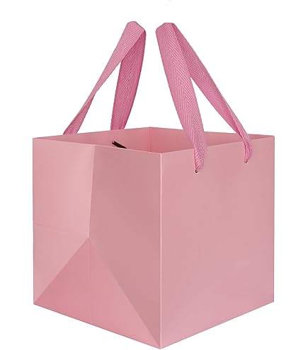 Amazon.com: IN-JOOYAA Pink Square Gift Bags 12 in Large Square
