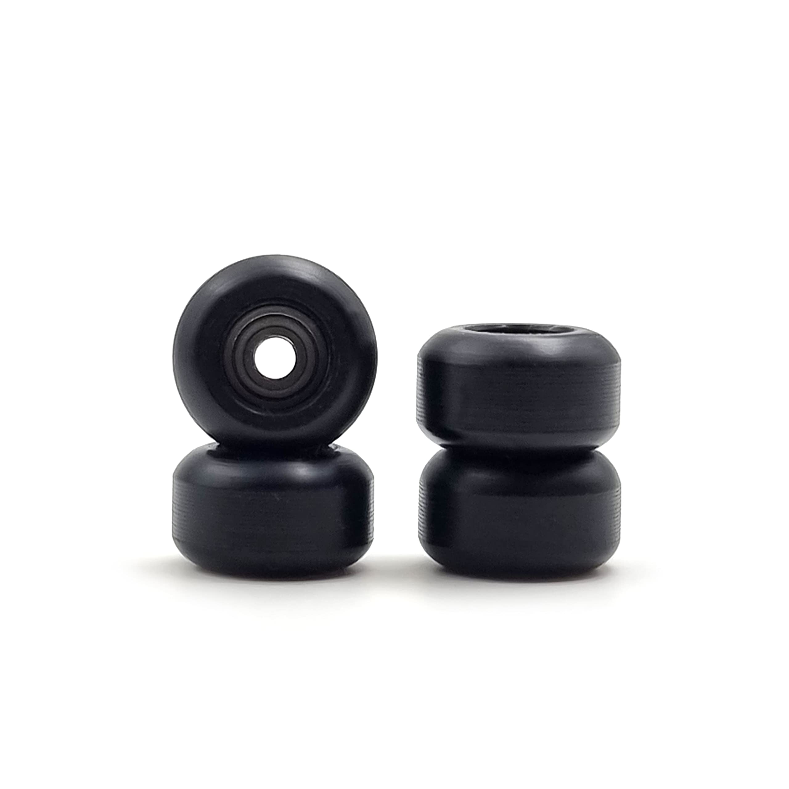 SPITBOARDS Fingerboard Bearing Wheels, CNC Polyurethane, Set of 4 Wheels, Finger Skate Wheels, Wheels (Black)
