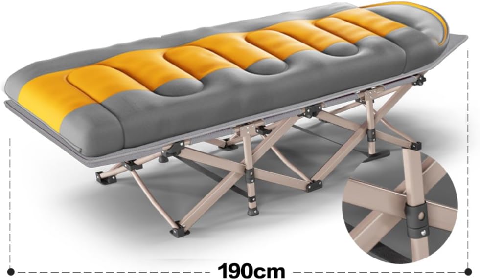JKAPWQOILUXHWTX Single Bed/Simple Bed/Folding Bed/nap Bed/Camp Bed/Portable Single Lunch Bed/Office Chair-A