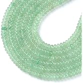 2x4MM 150PCS Green Aventurine Tube Rondelle Abacus Disk Spacer Loose Beads for Jewelry Making Bracelet DIY Accessories
