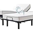 Kingnex Waterproof Cooler Bamboo Viscose Split King Mattress Protector for Adjustable Bed Noiseless Soft Breathable Fitted Mattress Cover Pad