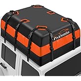 FIVKLEMNZ 30 Cubic Car Rooftop Cargo Carrier Roof Bag Waterproof for All Top of Vehicle with/Without Rack Includes Topper Anti-Slip Mat + Reinforced Straps + 6 Door Hooks + Luggage Lock