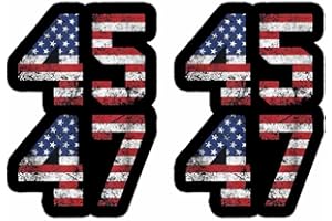 LIMECUTE 2 Pack 45 47 Trump 2024 American Flag Car Magnet Auto Truck Fridge Magnetic Stickers Decal Bumper Magnet