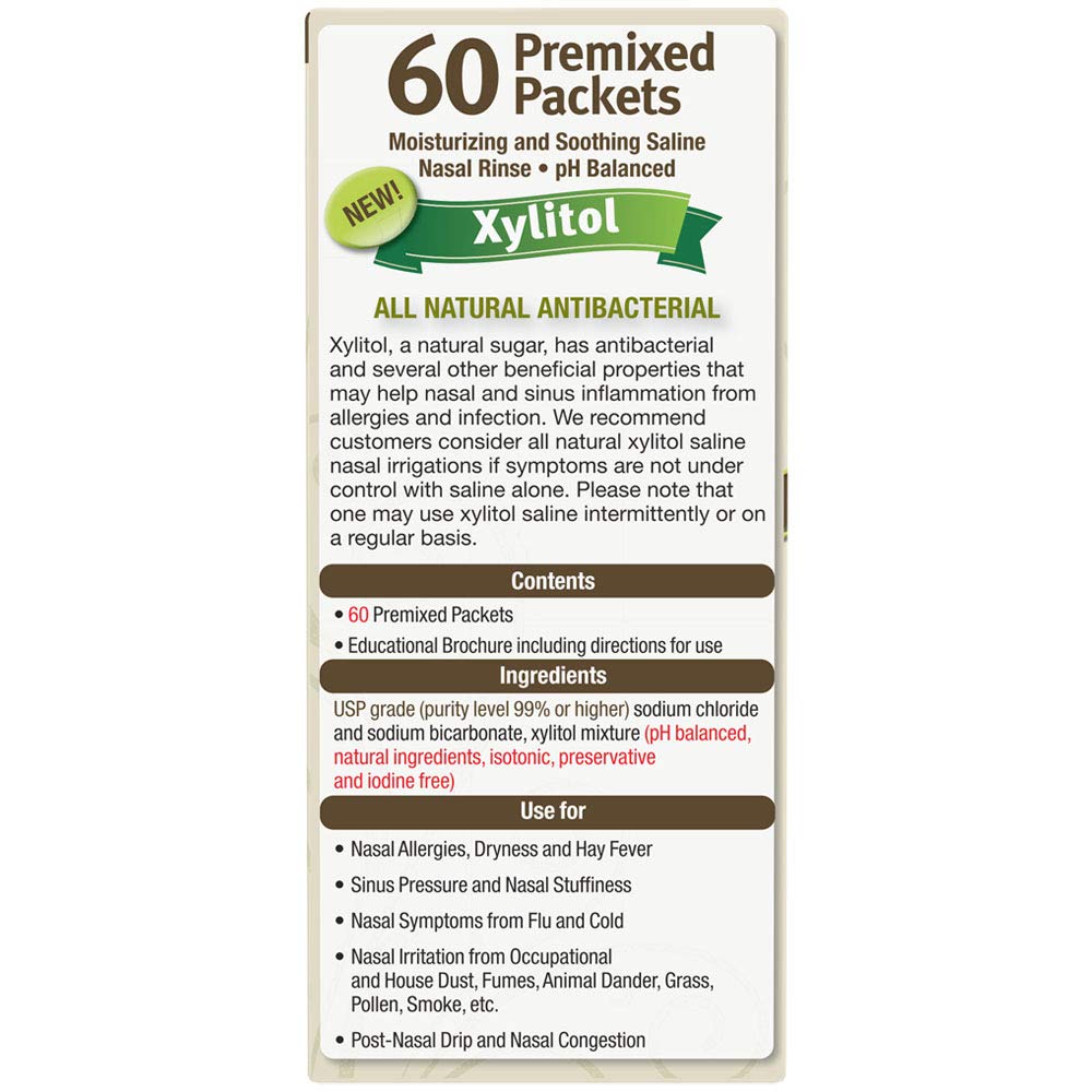 NeilMed Sinus Rinse Premixed Refill Packets with Xylitol, 60ct.
