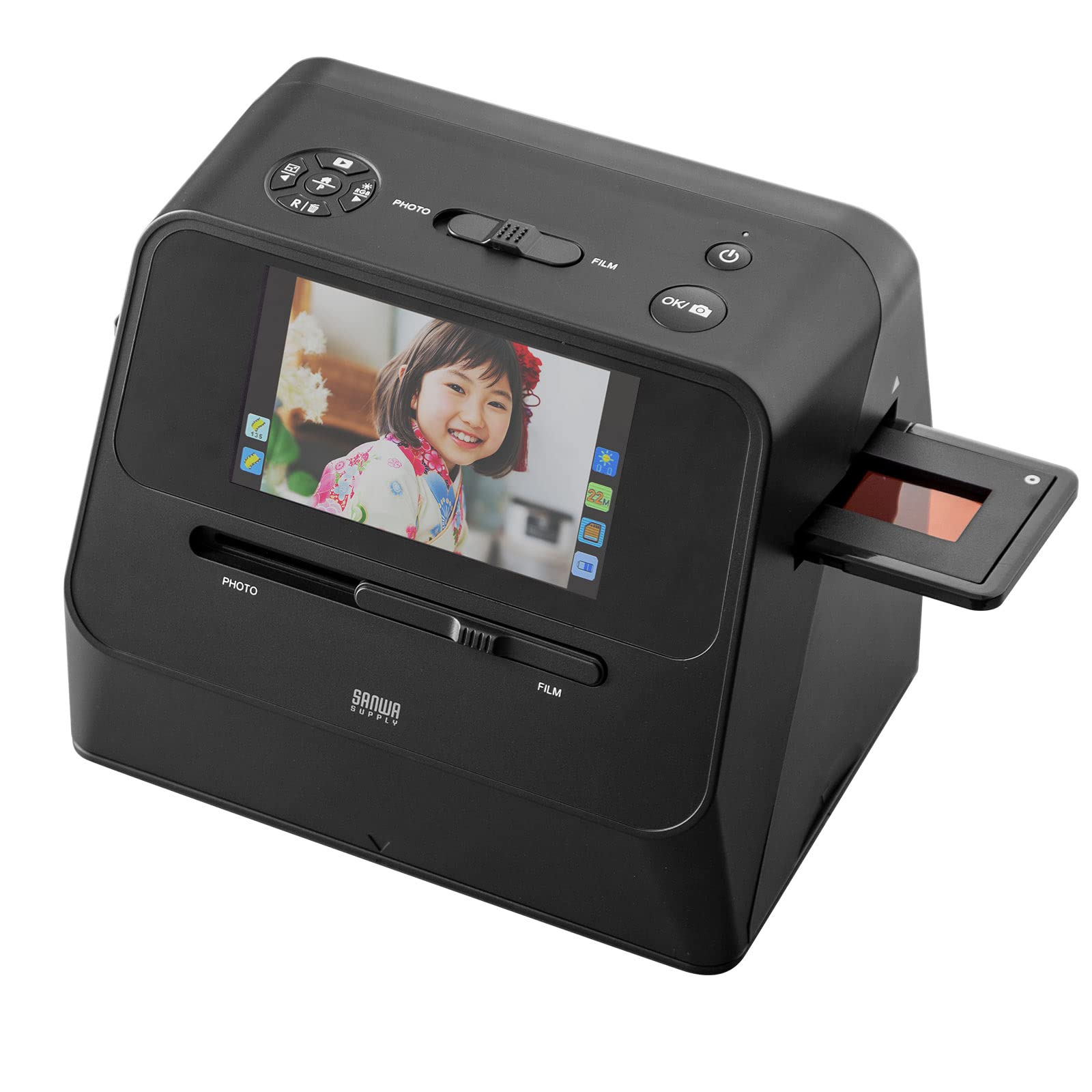 サンワダイレクト フィルムスキャナー 35mm/110/126フィルム対応 ネガフィルム 写真 スキャナー HDMI出力対応 400-SCN064商品画像