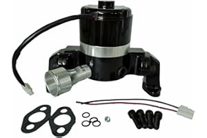 PATEYNEY Small Block Chevy Electric Water Pump 283-327-400 SBC High Volume Flow 35 GPM (Black)