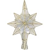 Kurt Adler 10-Light Capiz Star of Bethlehem Clear Treetop
