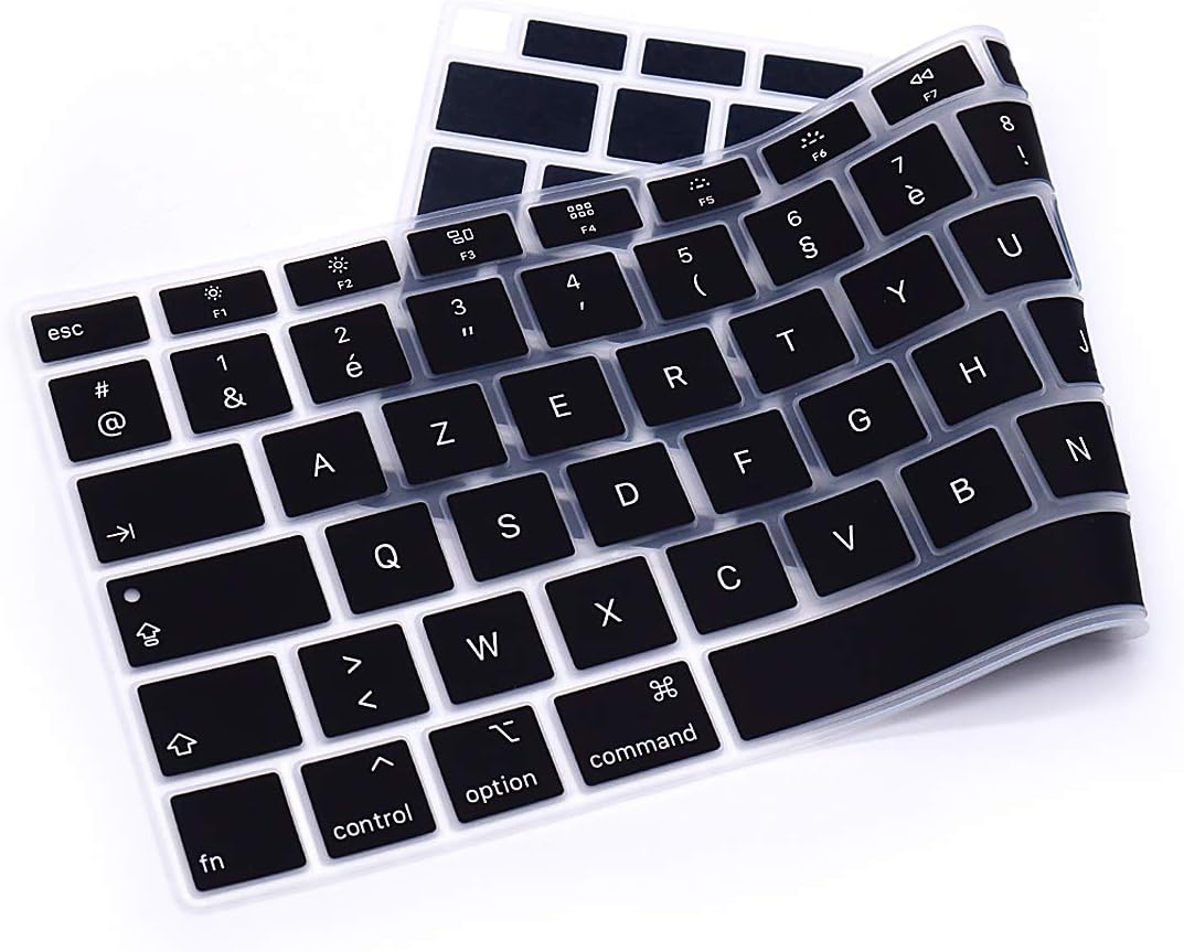 MMDW French Language azerty Keyboard Cover A2179 Silicone Protective Skin Keyboard Protector for MacBook Air 13 inch with Touch ID A2337 M1 Chip European Layout - Image 5