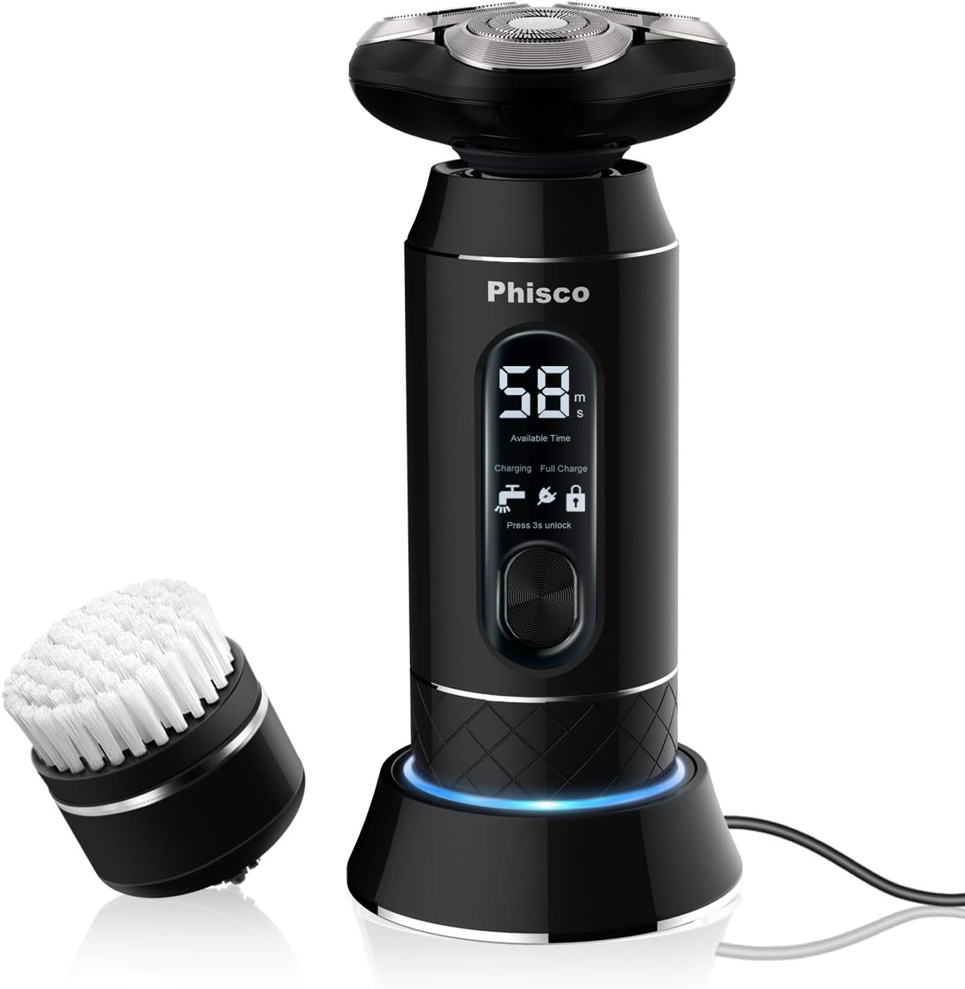 phisco electric shaver razor for men 2 in 1 beard trimmer wet dry waterproof usb